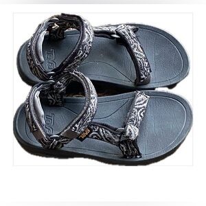 Teva Gray & Black Patterned Sport Sandals